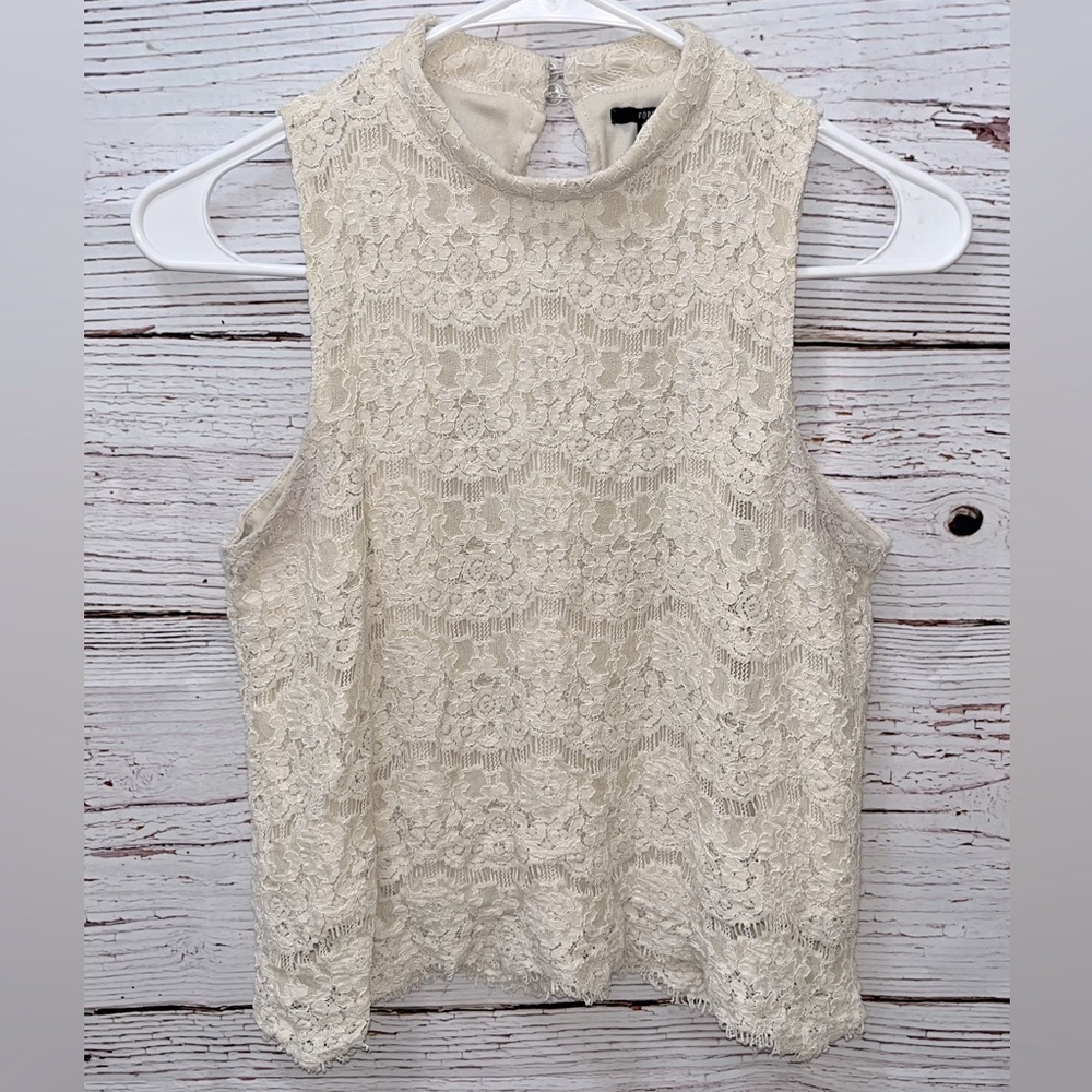 Forever 21 Cream Lace Blouse